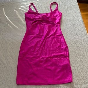 FASHION NOVA hot pink cut out mini dress